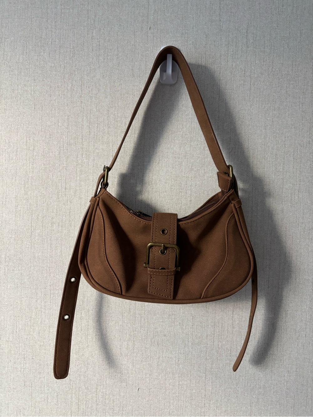 H&M Brown Shoulder Bag with Front Buckle